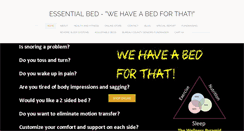 Desktop Screenshot of essentialbed.com